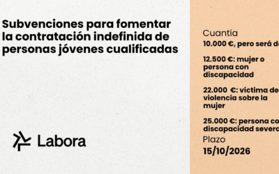 Subvenciones para fomentar la contratación indefinida de personas jóvenes cualificadas