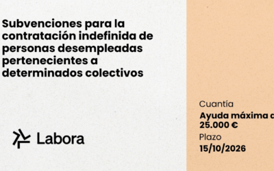 Subvenciones para la contratación indefinida de personas desempleadas pertenecientes a determinados colectivos
