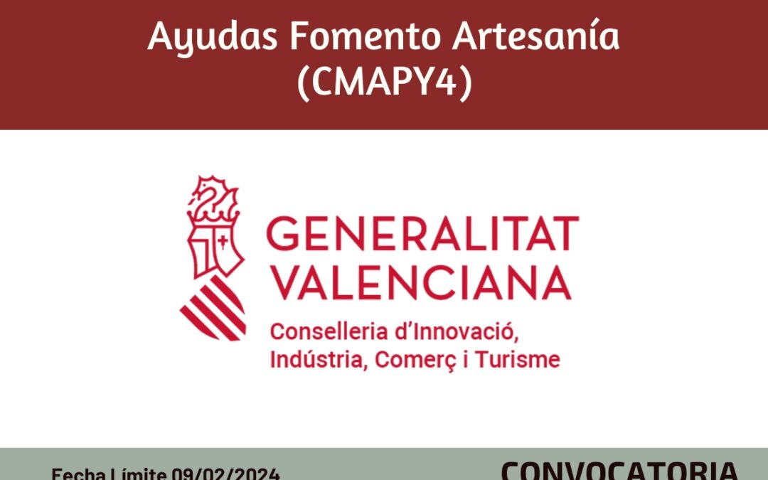 Ayudas Fomento Artesanía (CMAPY4) 2024