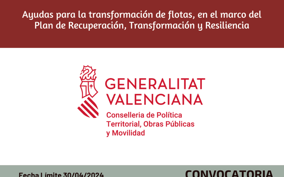 Ayudas para la transformación de flotas, en el marco del Plan de Recuperación, Transformación y Resiliencia